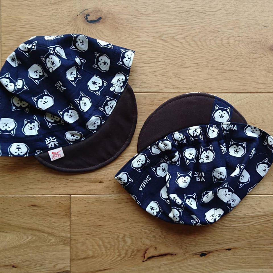 サイクルキャップ 柴犬 和柄 Cyclone ハンドメイドのゆるかわサイクルキャップ