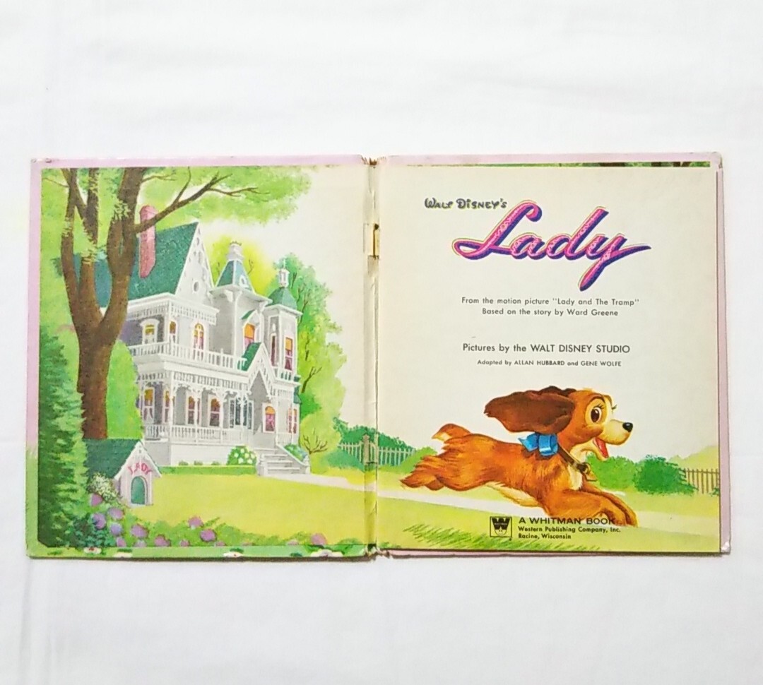 Lady レディ わんわん物語 Lady And The Tramp 洋書絵本 ミニ絵本 1954年 ホイットマン ディズニー ヴィンテージ Linus Blanket
