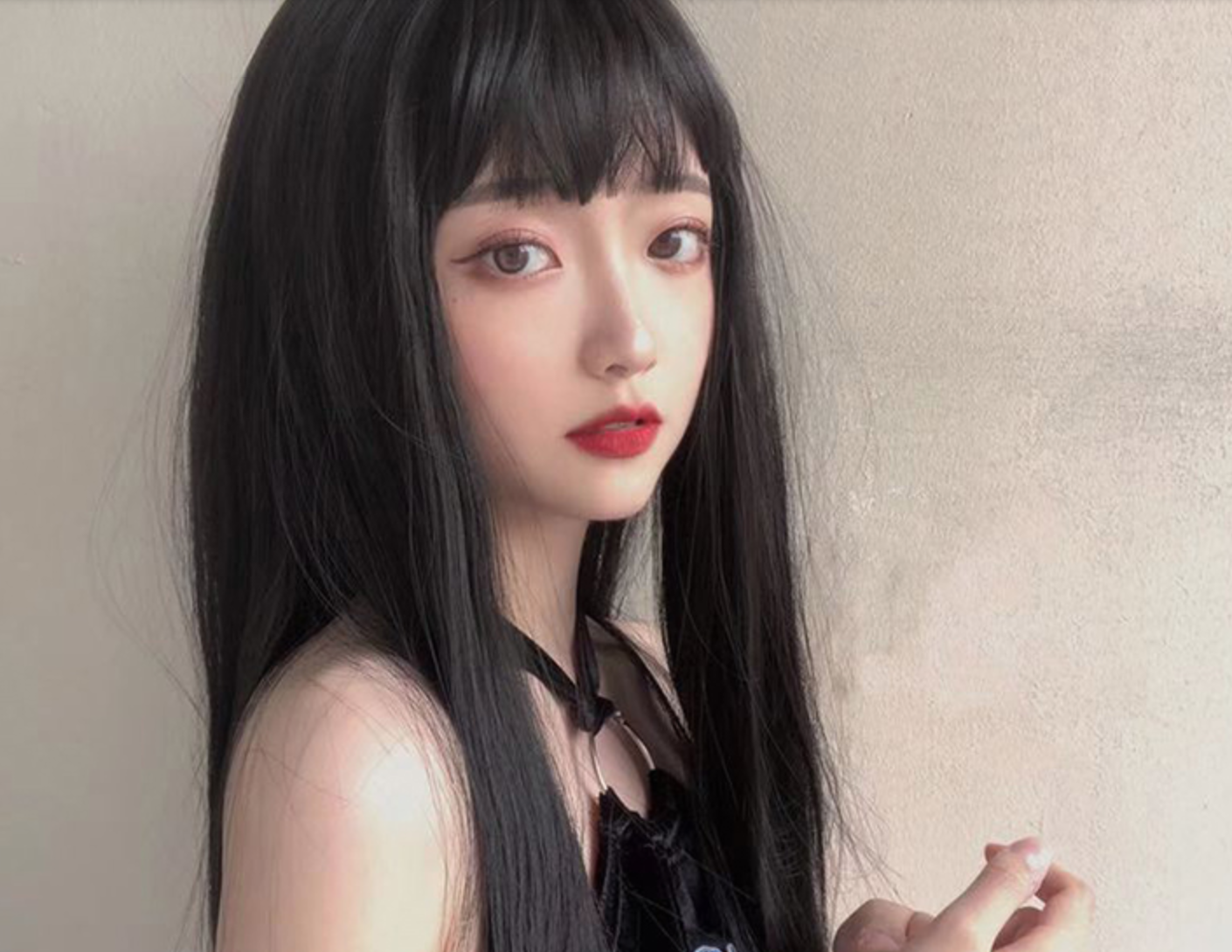 コスプレ ウィッグ かわいい ロリータ かつら ロングヘア ウエーブ ぱっつん ストレート 学生 前髪 韓国 455 Sweetly