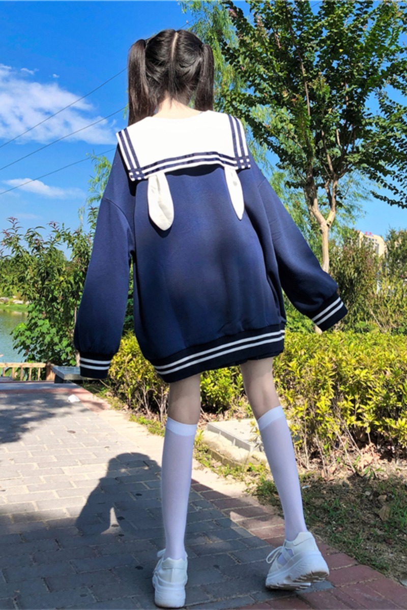 トップスのみ 制服 コスプレ セーラー服 うさ耳 レディース 長袖 トップス 女子高生 学生服 コスチューム 春 秋 冬 コスプレ衣装 ゆめかわガール