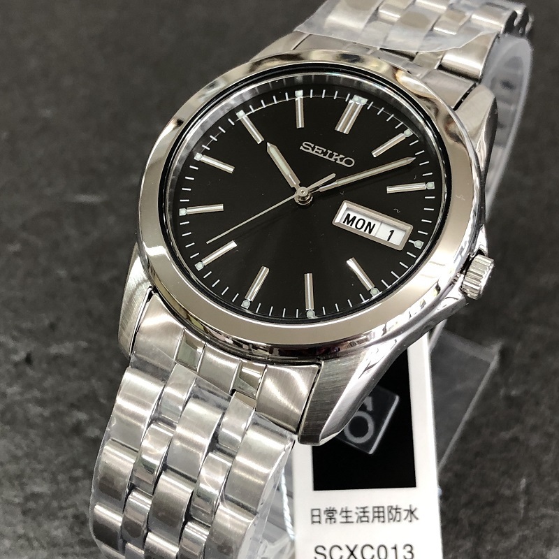 Seiko メンズ腕時計 Scxc013 デイデイト 黒文字盤 セイコー正規品 流通限定品 日常生活防水 栗田時計店