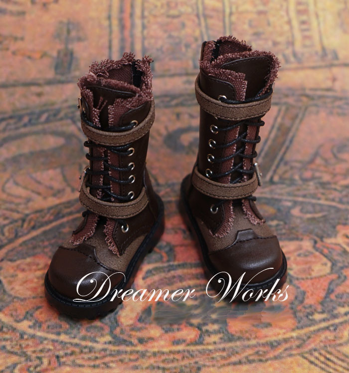 ドール用お靴 中ブーツ 70 Cm Sd Msdサイズ人形用 ブラウン 双ボタン 靴紐付き Dws Btgarden