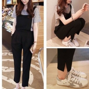 サロペット パンツ オーバーオール オールインワン 背中クロス バック 8分丈 代 30代 40代 新作 服 レディース アパレル Kir 30