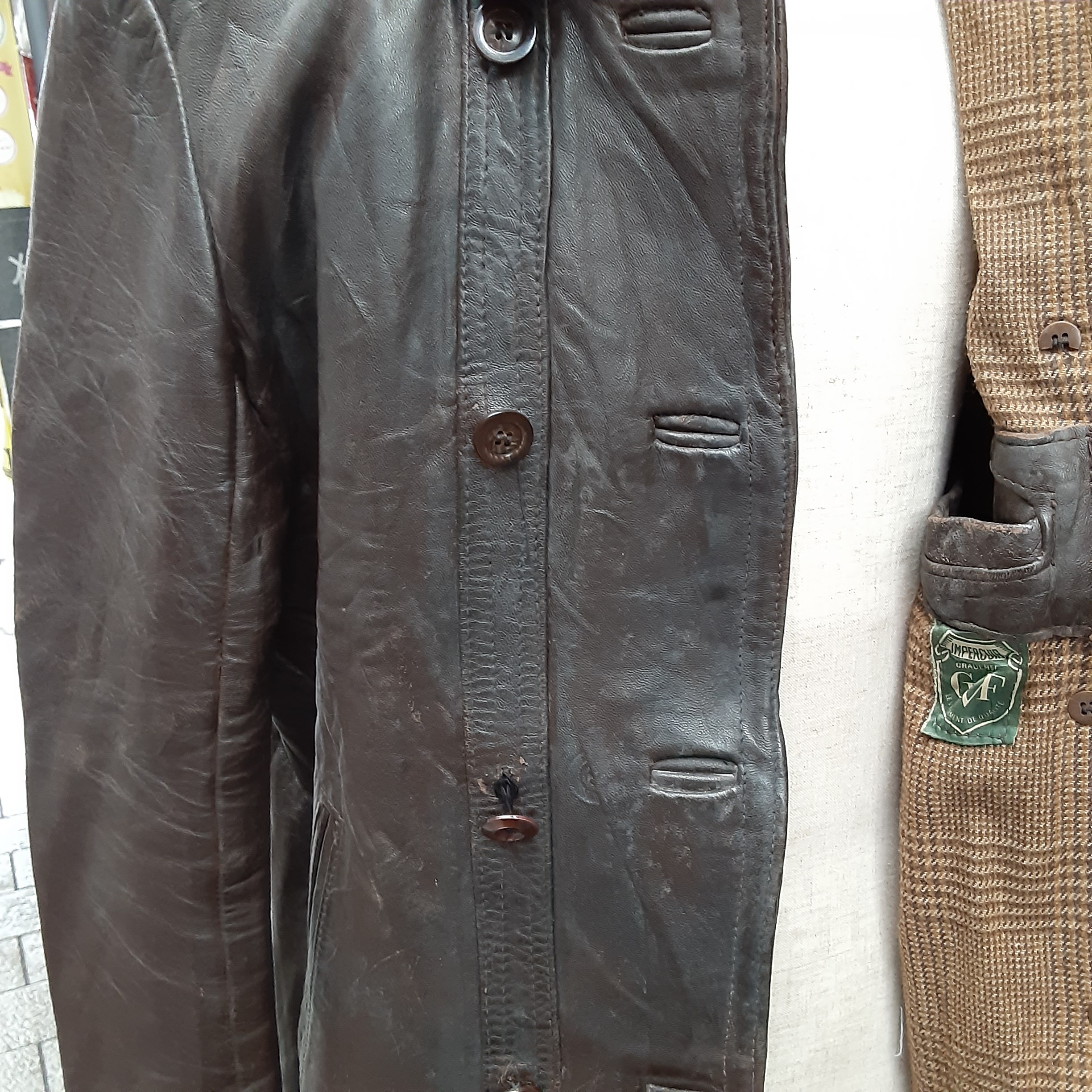 French Vintage Corbusier Leather Jacket フレンチヴィンテージ コルビジェ レザージャケット Small Change ヴィンテージ 古着 Smallchange スモールチェンジ
