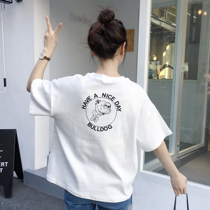 Tシャツ トップス 半袖 イラスト ブルドッグ ゆったり 大きめ 彼シャツ ペアコーデ 春夏 女子会 デート カジュアル レディース 女性用 Tp0138 Colorful Closet おしゃれなトレンド海外レディースファッション通販 カラフルクローゼット