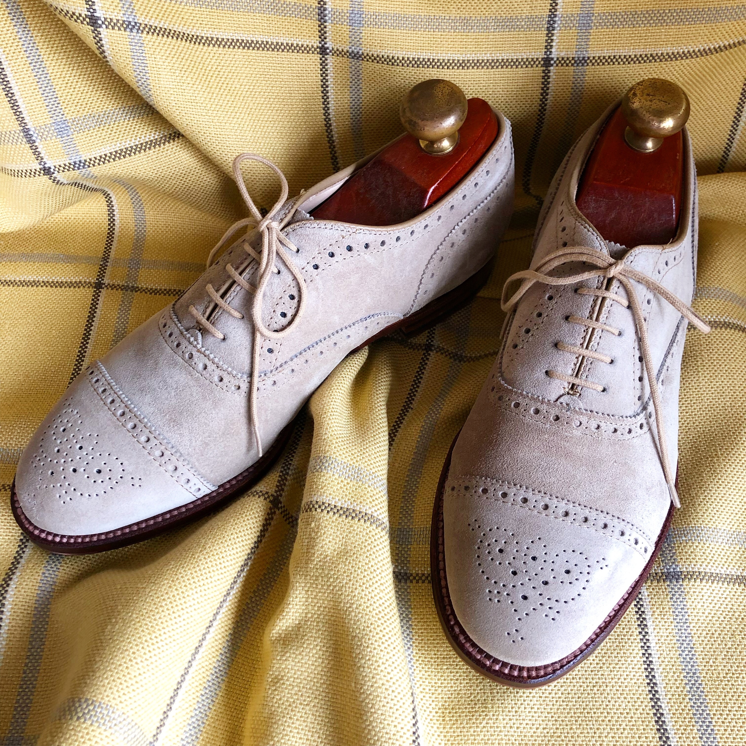 Nos 新古品 Alden Brooks Brothers セミブローグ スエード ベージュ Room Style Store