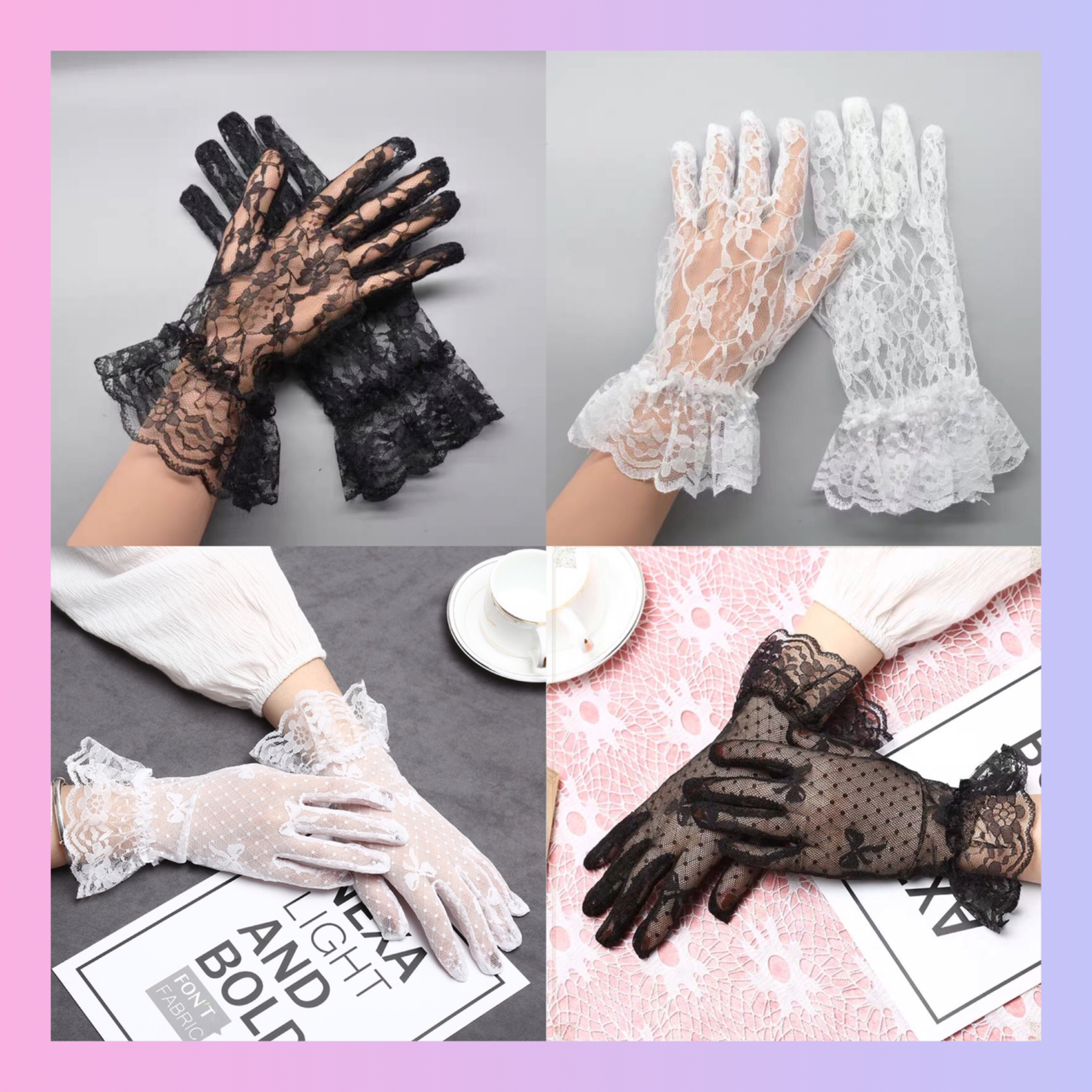 お取り寄せ お得 レース手袋 2点セット Louis Lover