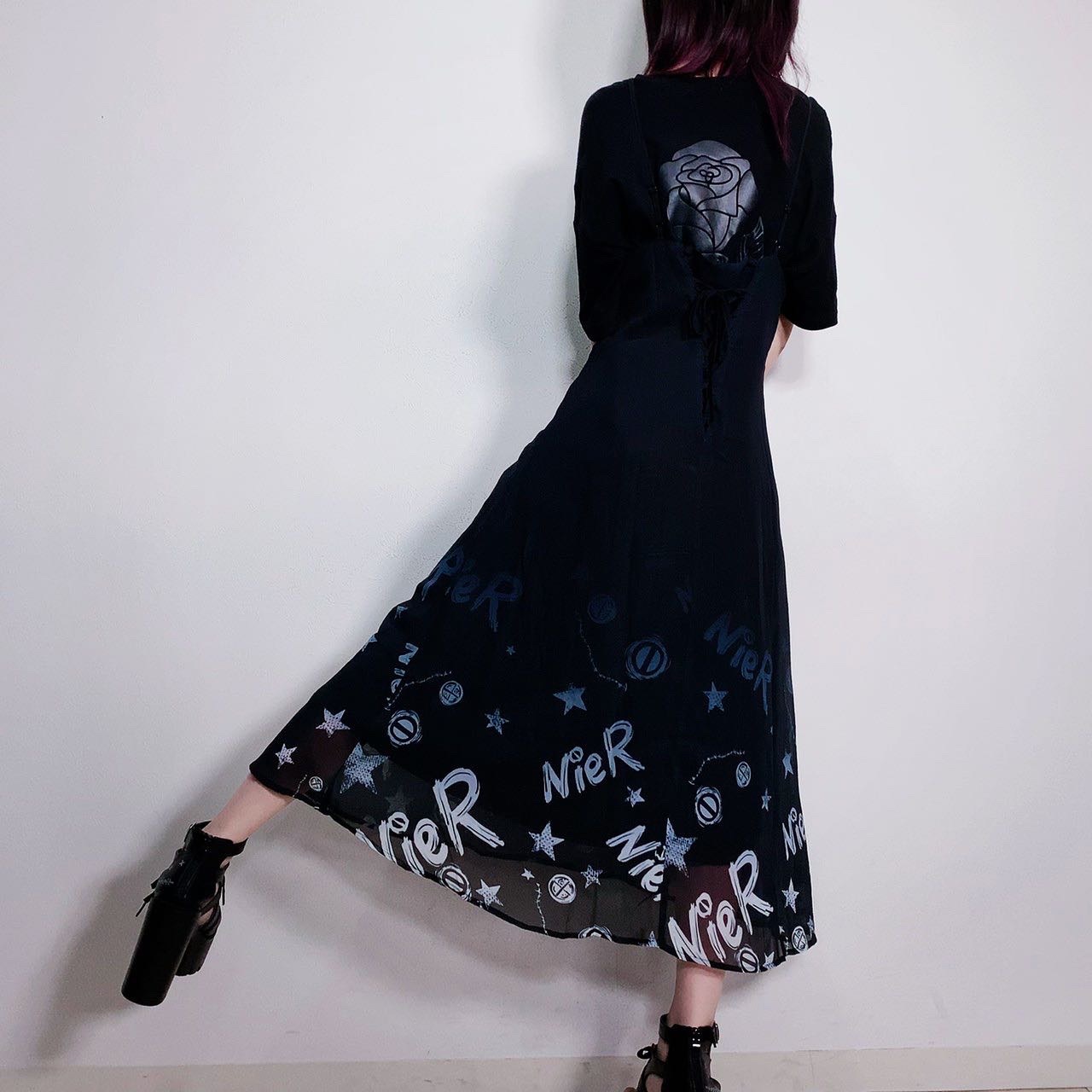 Vネックキャミソールワンピース 裏地付き Nier