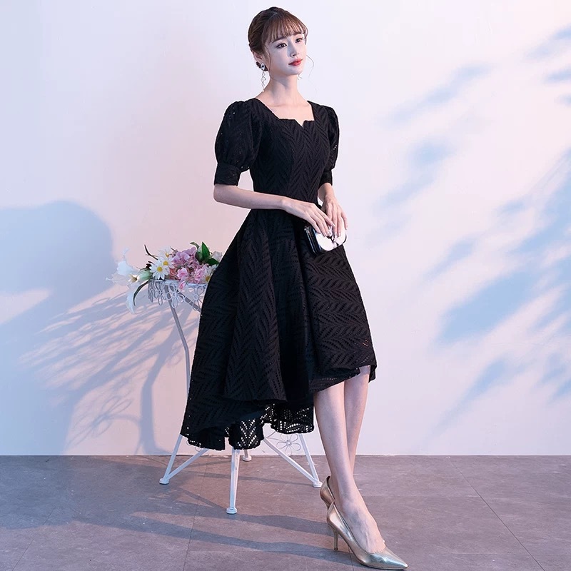 ブラック フィッシュテール ワンピース ドレス She Is シーイズ パーティードレス フェミニンカジュアル ファッション ブランド 通販