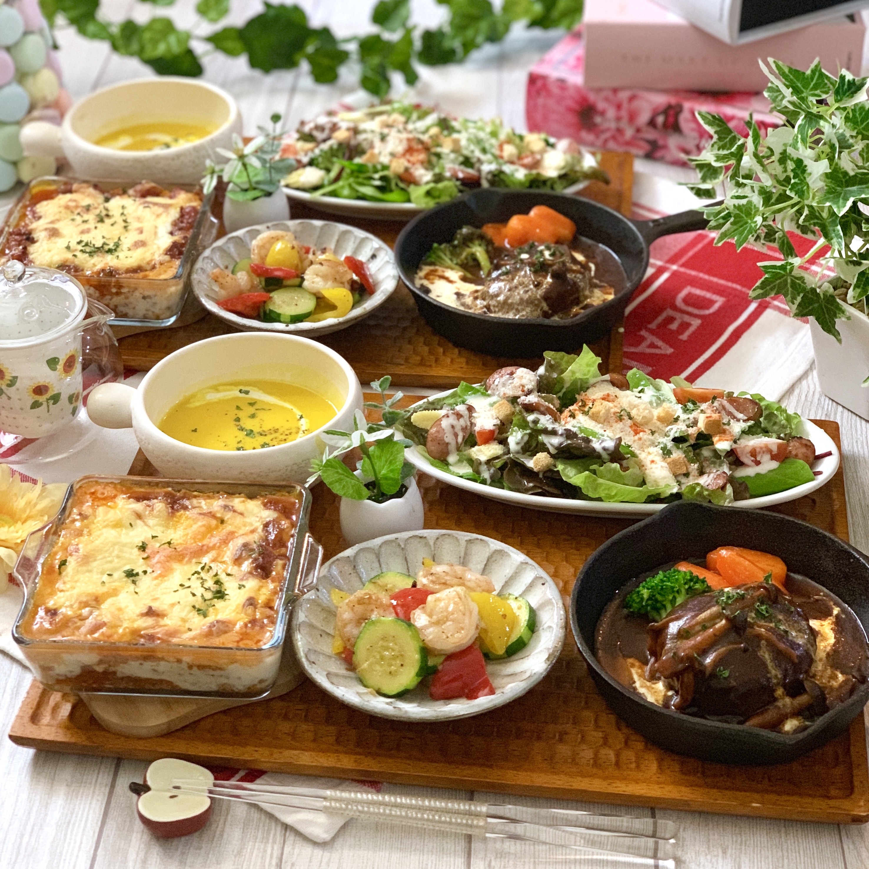 ハンバーグ ラザニア 献立まとめ買い 料理教室 Ohana Kitchen