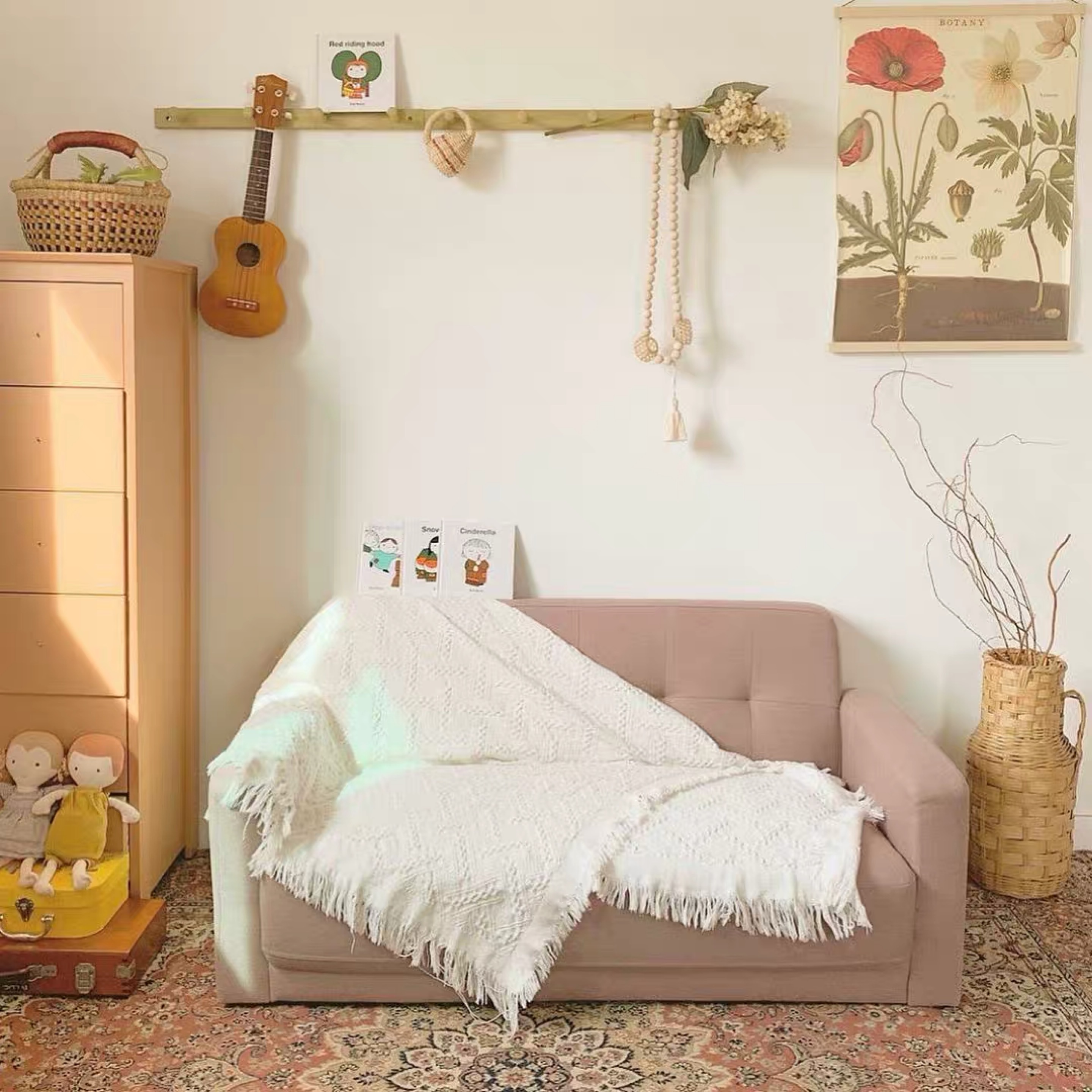 フリンジブランケット ナチュラル タオルケット 寝具 ラグマット ソファカバー レース韓国インテリア 韓国雑貨 北欧 Nuance You 韓国インテリア 韓国ファッション 北欧インテリア 海外インポート品 通販shop