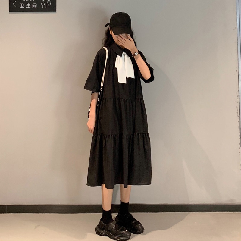 送料無料 年 夏 蝶ネクタイ レース ワンピース ドレス 女性 Aライン スカート Disce Gaudere Official