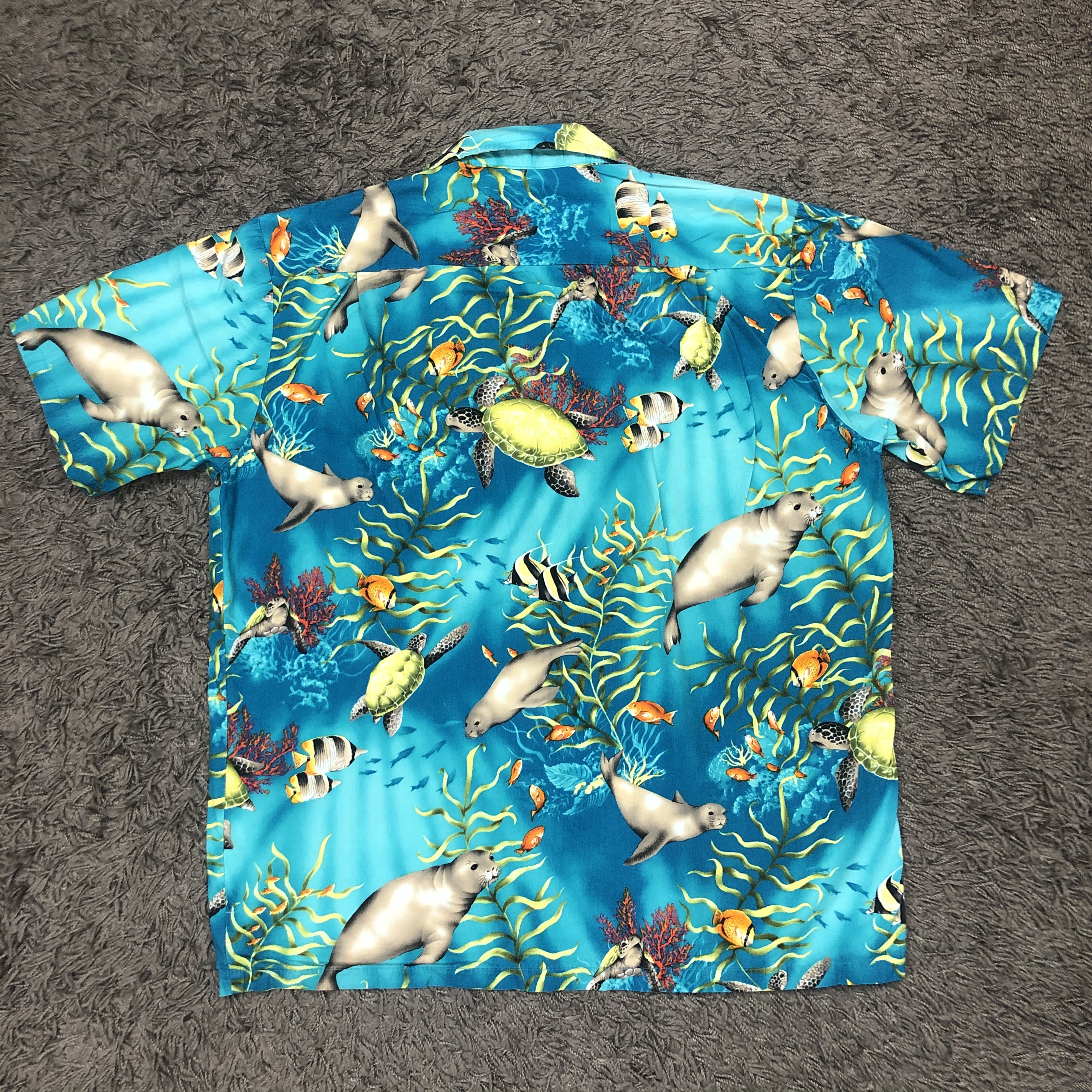 Vintage ハワイアンシャツ 海ビンテージアロハシャツm13 Dust Magnet Club ヴィンテージ古着 トレンド古着 アメカジ 90s コレクティブル