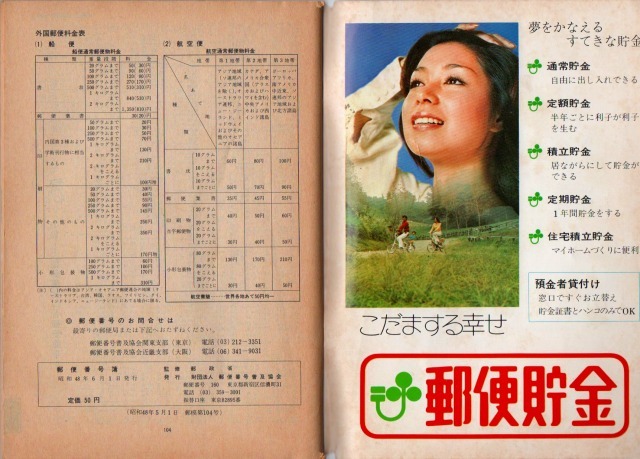 昭和48年度版 郵便番号簿 レトロ スタイル