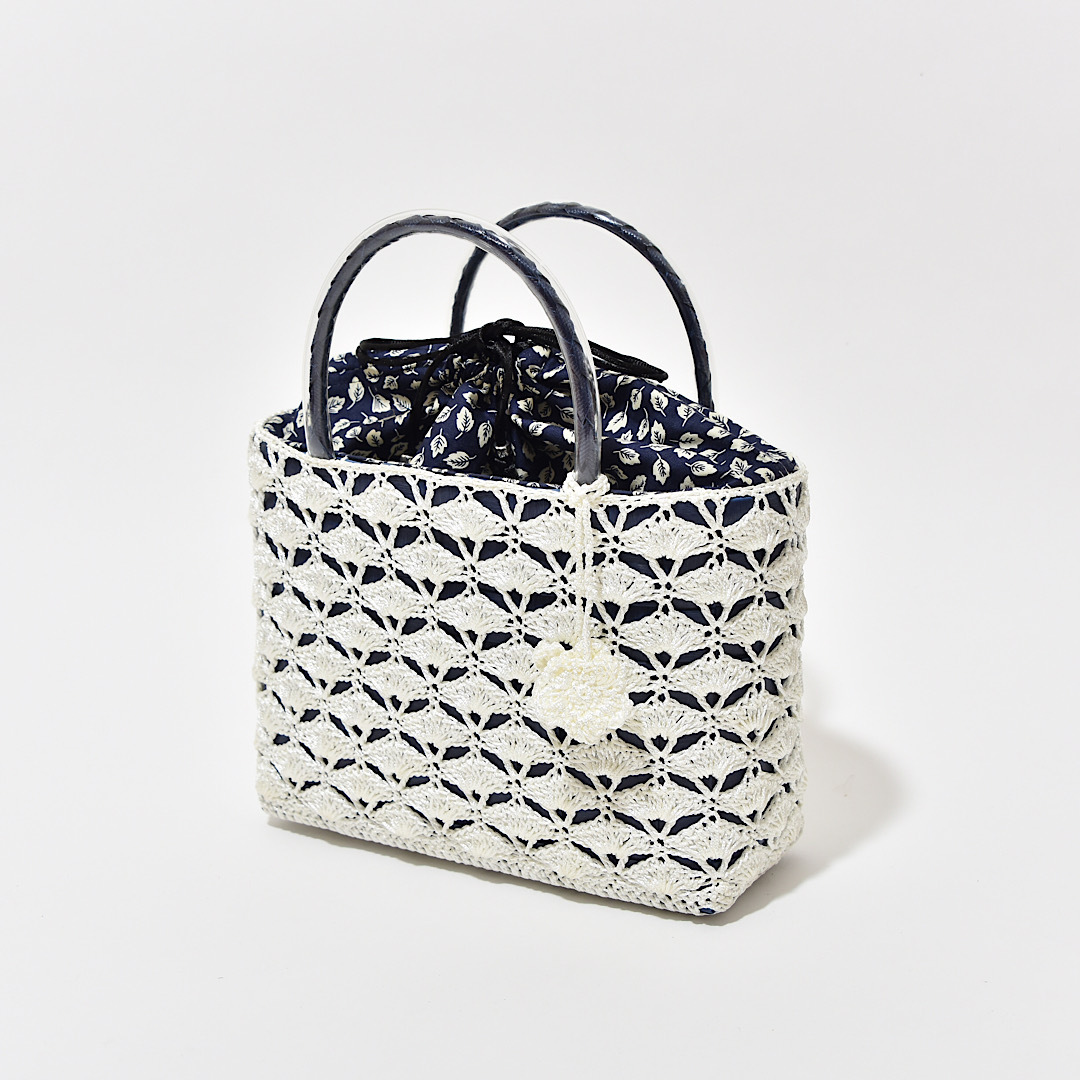レース プラカゴ バッグ 軽量 軽い 白 ネイビー ブランド 人気 かご