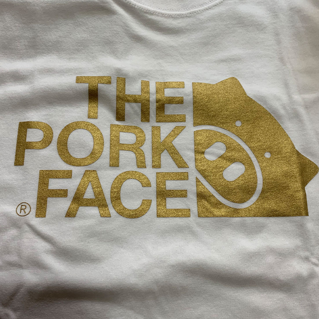 The Pork Face メンズ 金と銀 半袖tシャツs〜xxxl デカイtシャツ屋さん