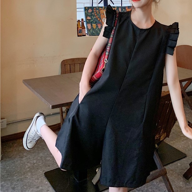 フリル ノースリーブ ショートキュロットワンピース ２色 86 Clothing