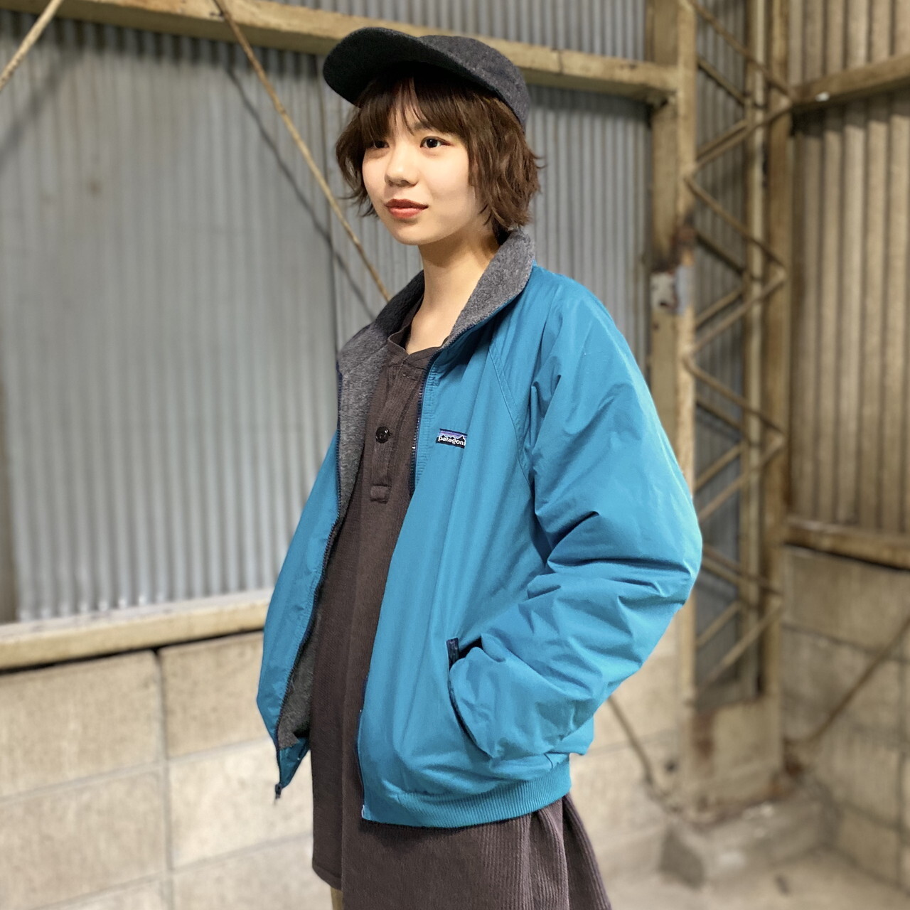 肩幅53希少USA製　90s Patagonia　シェルドシンチラナイロンジャケット