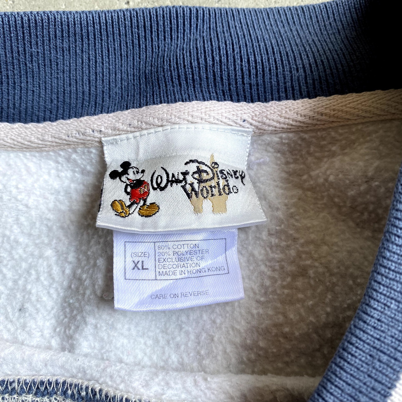 Walt Disney World ディズニー ミッキーマウス 刺繍 キャラクター スウェットシャツ Xl メンズ レディース 古着 トレーナー ライトグレー 灰色 スウェット Cave 古着屋 公式 古着通販サイト 夏物最大50 Off開催中