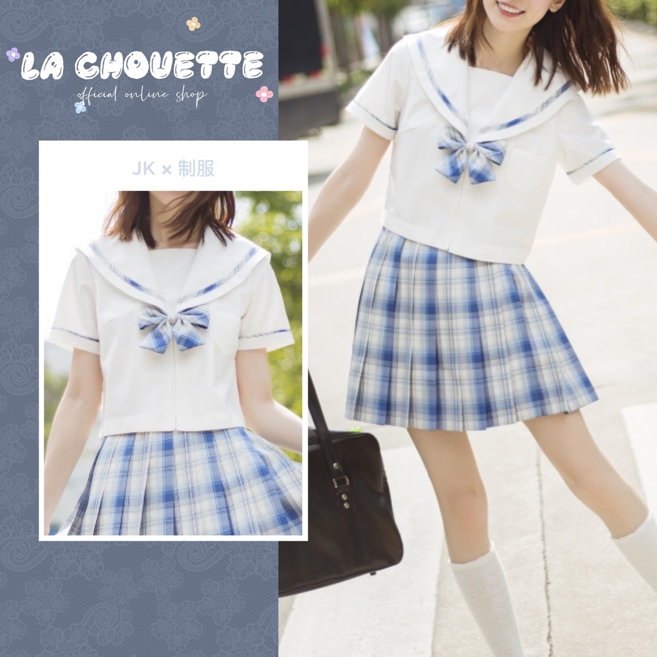 423 Jk制服 可愛い ロリータ 半袖 高校生 セーラー服 シャツ 霖海 K0g0i3 Lachouette