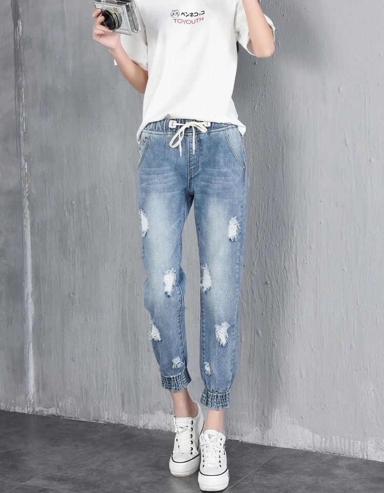 デニムパンツ デニム レディース 楽チンウエストゴム ダメージ加工 サイズm L パンツ ハーフパンツ レディースの海外トレンドファッション通販サイト Kahana