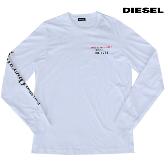 Diesel ディーゼル Tシャツ 長袖 プリント Tシャツ ロンt メンズ T Diego Ls K25 White 21年秋冬モデル Bees High