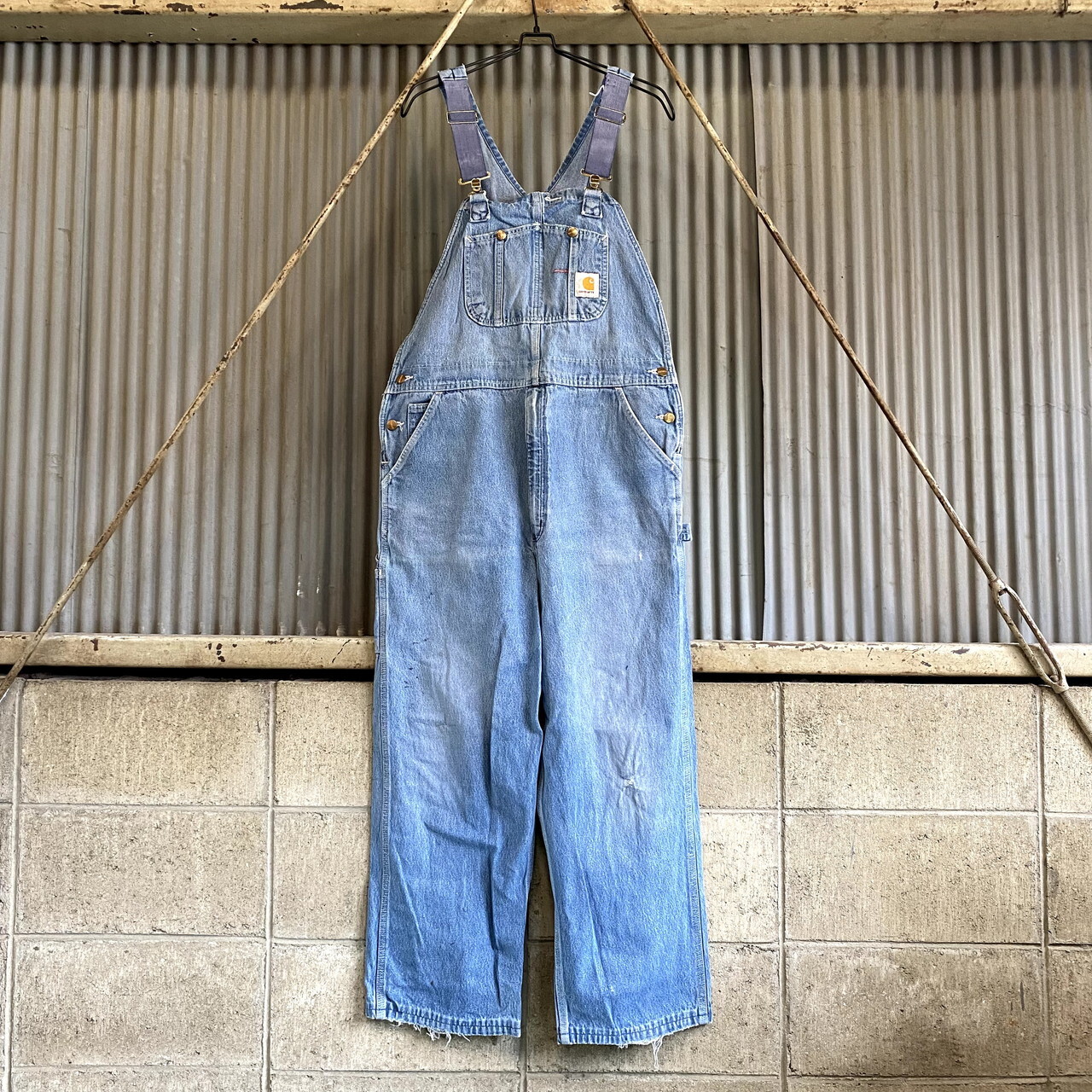 90年代 ビンテージ Carhartt カーハート デニム オーバーオール メンズw39 古着 90s ヴィンテージ ビッグサイズ 大きいサイズ オーバーオール Al2109 Cave 古着屋 公式 古着通販サイト