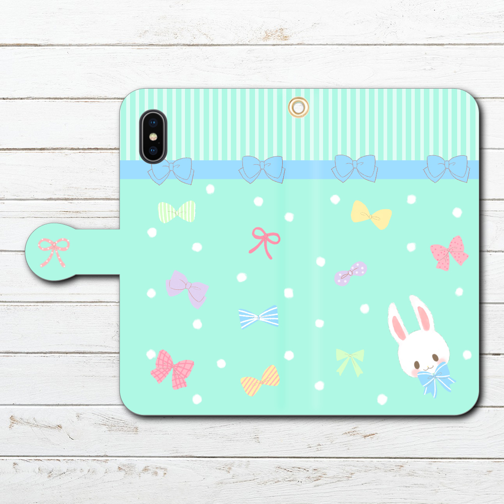 Iphoneケース スマホケース 手帳型 全機種対応 おしゃれ 動物 イラスト うさぎ 可愛い かわいい Iphonexs X Xperia Iphone5 6 6s 7 8 おすすめ 個性的 人気 イラストレーター クリエイター 絵師 Android アンドロイド ケース タイトル うさぎ 青 手帳型iphone Android