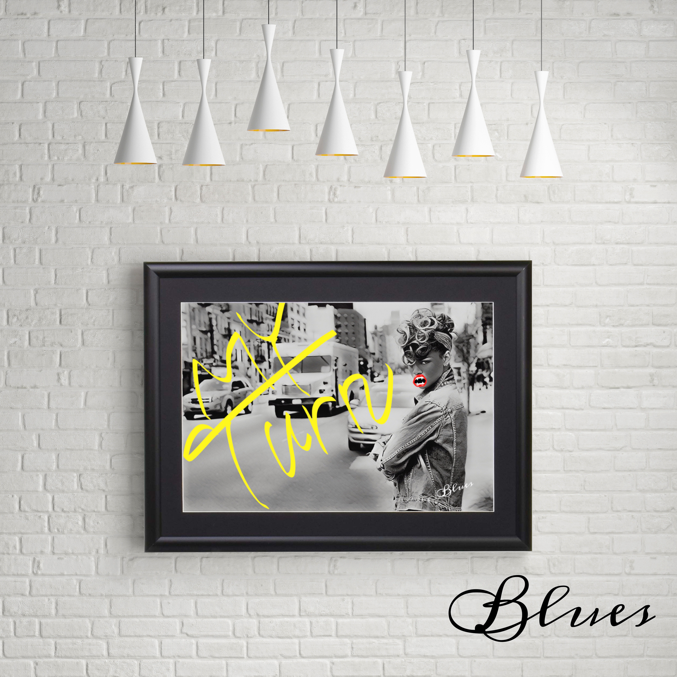 リアーナ コラージュアート おしゃれアート サイズ Blues Make Sense Art Gallery