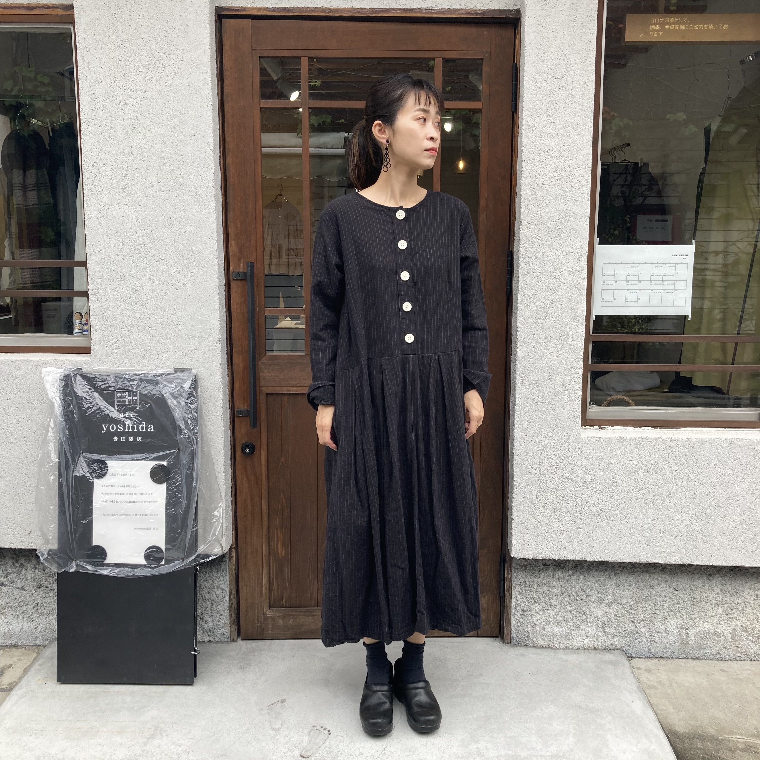 Gauze ボックスプリーツワンピース Nee Yoshida 装店