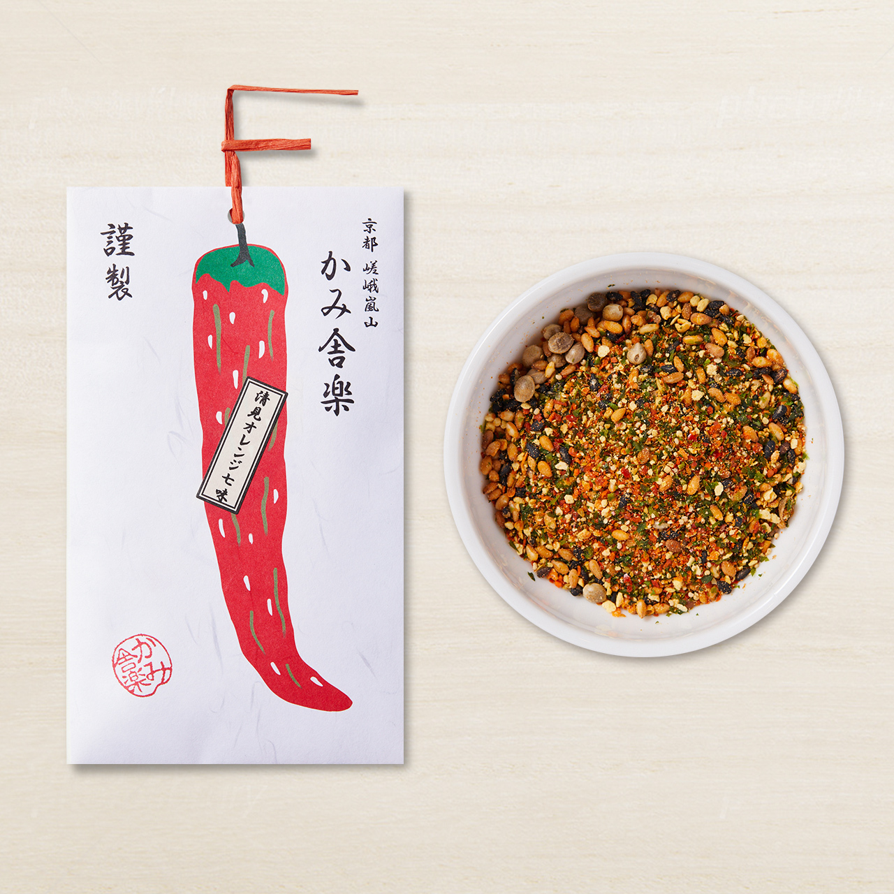 清見オレンジ七味 Kiyomi Orange Shichimi 京都嵯峨嵐山 かみ舎楽 清見オレンジ七味 Kiyomi Orange Shichimi 京都嵯峨嵐山 かみ舎楽