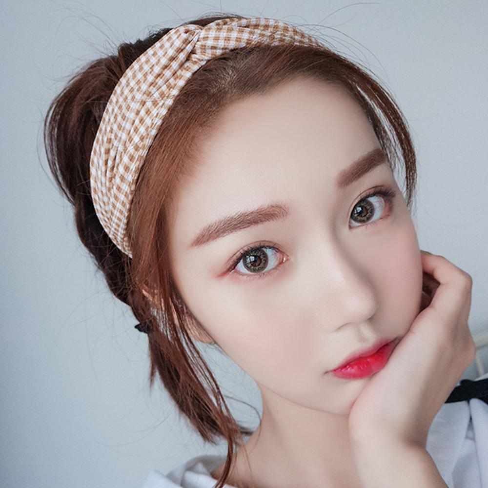 ターバン 幅広 ヘア バンダナ ツイスト ひねり ギンガムチェック ターバン ヘアバンド レディース カチューム ヘアアクセサリー ヘアアレンジ ネット通販 購入 激安 10代 代 30代 40代 春 夏 秋 冬 Roprot ロプロット ファッション レディースアパレル販売