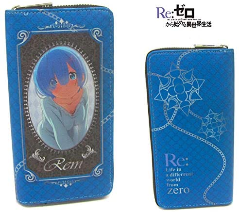 Re ゼロから始める異世界生活 レザー ウォレット 長財布 財布 グッズ Re ゼロ リゼロ Re レム ブルー プライズ アミューズメント雑貨のホビーポート