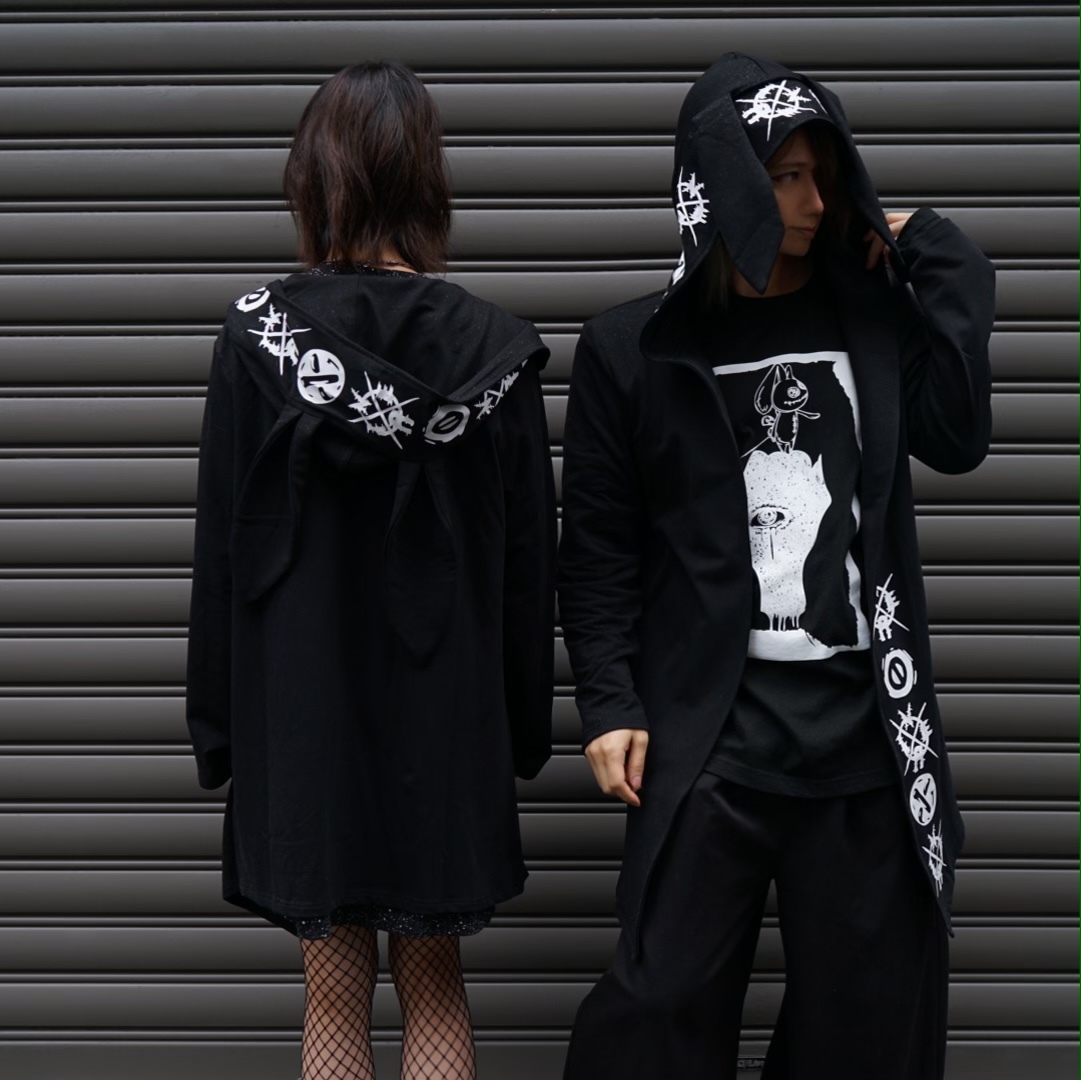 うさ耳フード付きロングカーディガン Nier