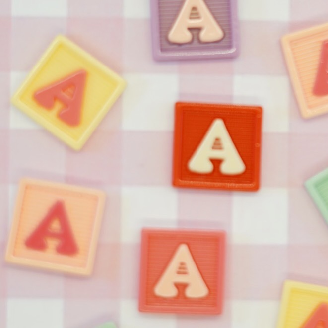 アルファベット ブロック A 10個 ハンドメイド パーツ 素材 キッズアクセサリー かわいい ゆめかわいい パステル Fancy ぷらんたん