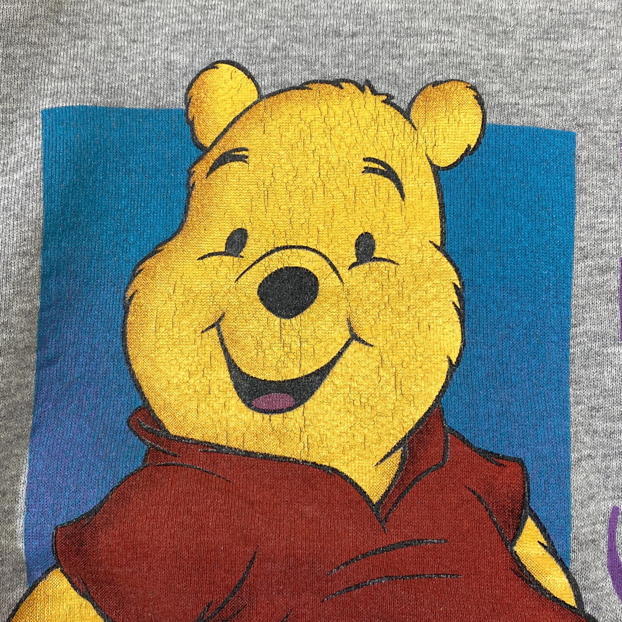 Pooh くまのプーさん キャラクタープリントスウェット 古着 ディズニー トレーナー グレー 灰色 メンズxl レディースxxl相当 スウェット All15 Cave 古着屋 公式 古着通販サイト