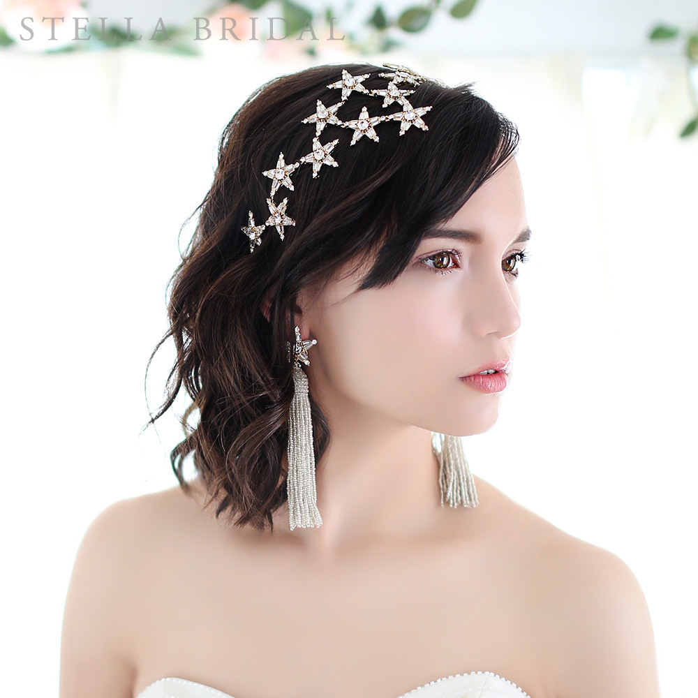 Swarovski ウェディングヘッドドレス シエル エトワーレ Iv Stella Bridal オシャレ花嫁さま御用達ウェディングアクセサリーショップ ステラブライダル