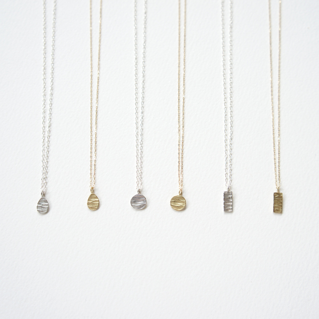 さざなみネックレス しずく K18ゴールドrpng3 受注制作 銀工房wanling Online Shop