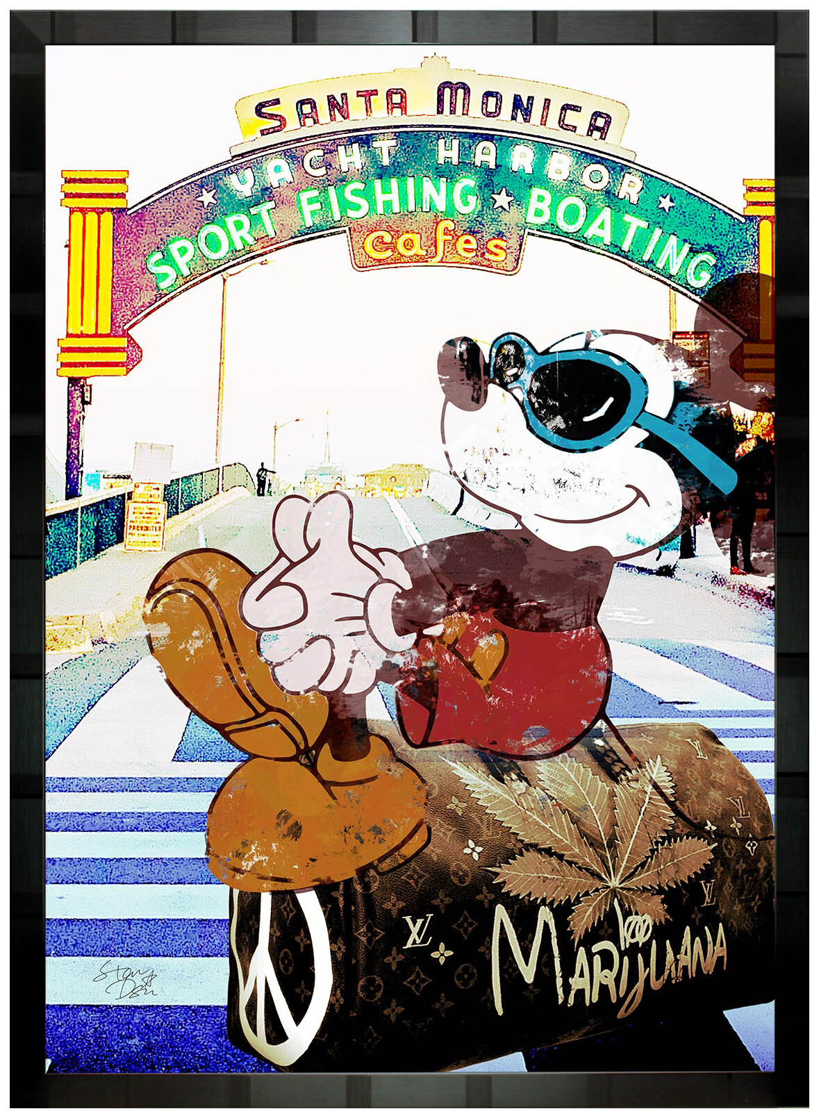 絵画 インテリア ディズニー ブランドオマージュアート スターデザイン ミッキー ルイ ヴィトン ハイトリップ A1ポスター アートショップフォームス