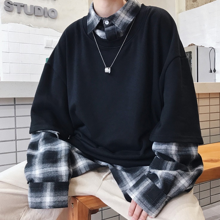 重ね着風 チェックシャツ On ベスト メンズ セレクトショップ Taeyangday Shop テヤンデイショップ