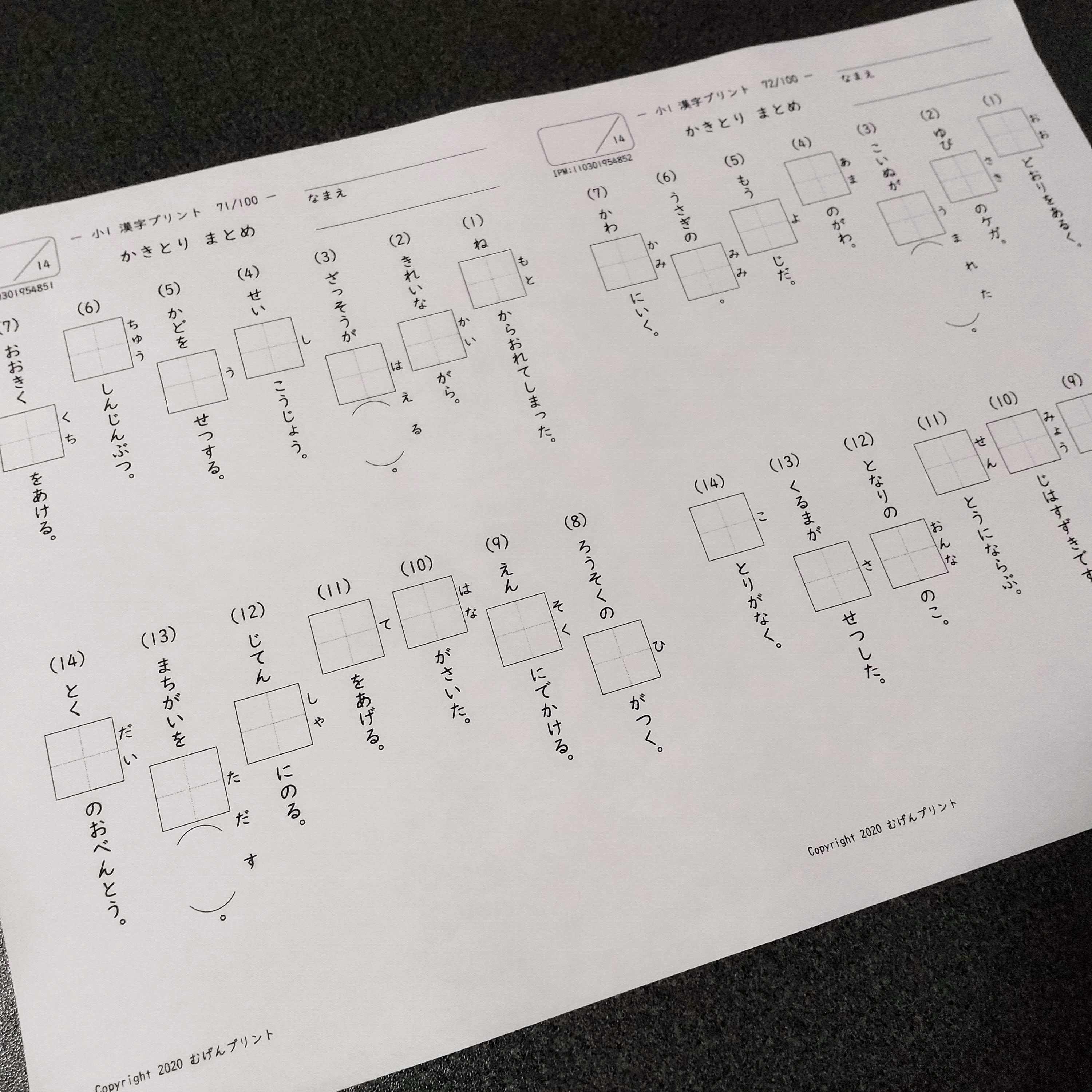 売れ筋no1 小学1年漢字プリント100枚 むげんプリント 国語 むげんプリント