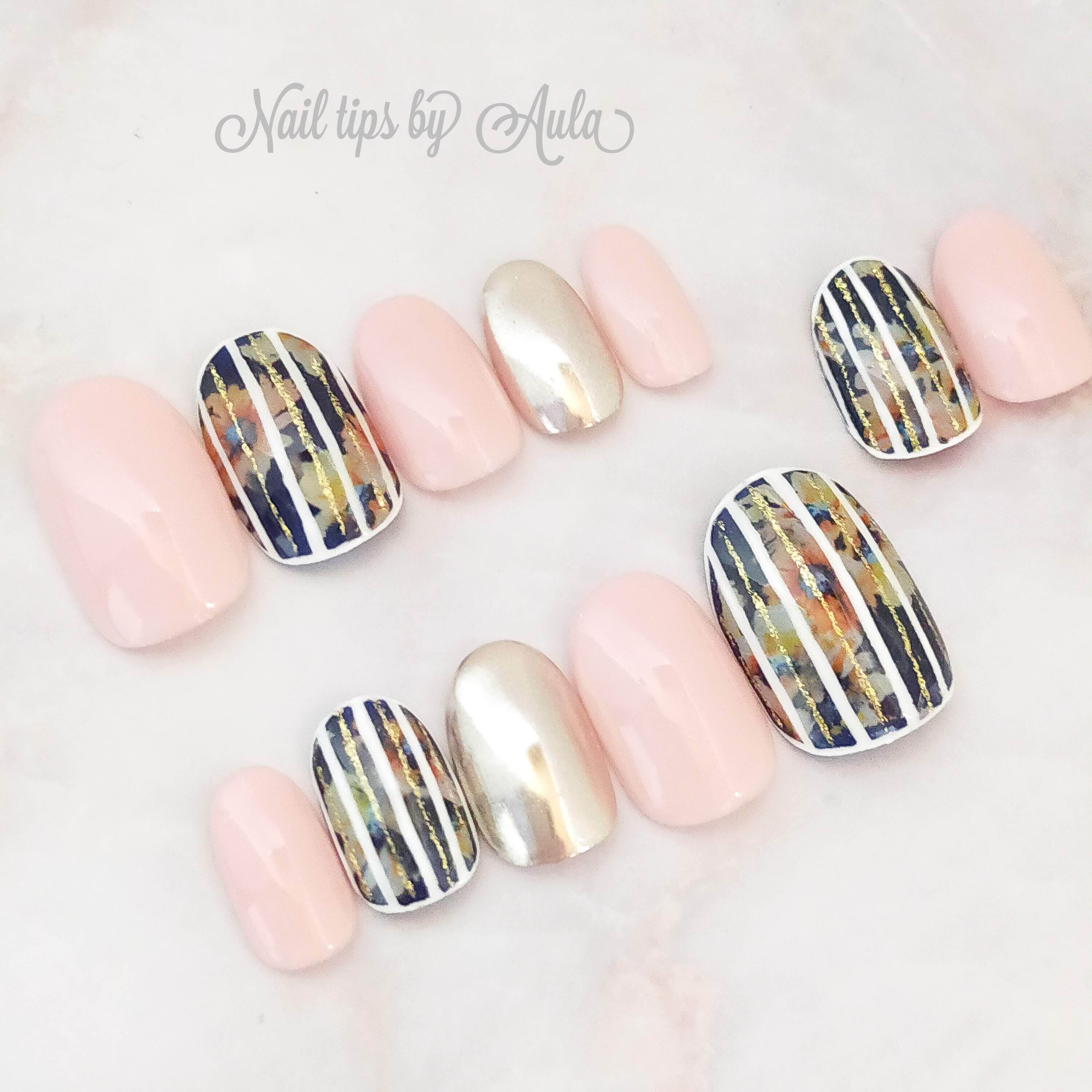 ストライプと色味で遊ぶシンプルネイルチップ ネイルチップ専門店aula Nail ーアウラ ネイルー ストライプと色味で遊ぶシンプルネイルチップ ネイルチップ専門店aula Nail ーアウラ ネイルー