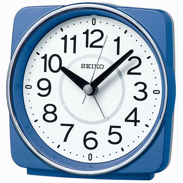 セイコークロック 目覚まし時計 アナログ電波時計 Seiko Clock Kr335l ブルー 栗田時計店