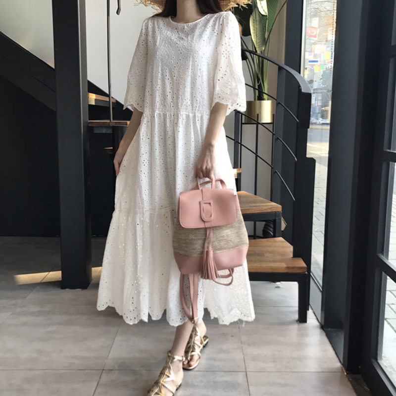 韓国レディースファッション 6527 可愛い フレア ロング ワンピース 清楚 春 夏 人気プチプラレディース韓国ファッション 新作通販 Aliceholly アリスホーリー