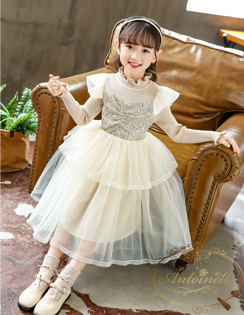 3color ピンク ネイビー ホワイト スパンコール 華やか キラキラ キッズ 子供服 女の子 かわいい 可愛い 在庫変動激しいです 気になる方は在庫をお問い合わせください Antoinette