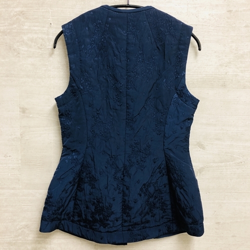 Mame Kurogouchi マメ クロゴウチ 19aw ノースリーブ ジャケット ベスト 1 ブルー系 中目黒t1 ブランド古着brooch