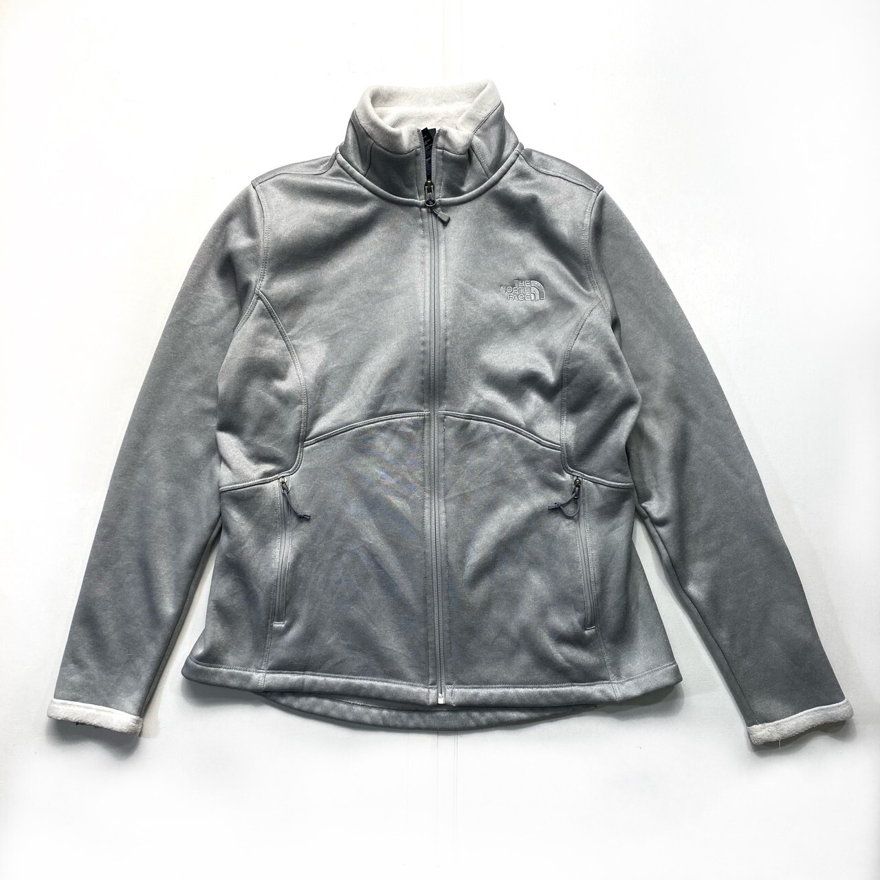 The North Face ザ ノースフェイス フルジップジャケットライナーフリース アウトドアジャケット レディースl グレー シルバー ブルゾン ジャケット Sa30 All15 Cave 古着屋 公式 古着通販サイト