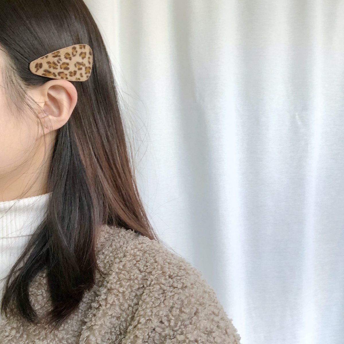 レオパード三角パッチンピン ヘアピン ピン ヘアアクセサリー レディース かわいい 簡単 アレンジ トレンド 秋冬 レオパード ヒョウ柄 セレクトショップオンリーユー