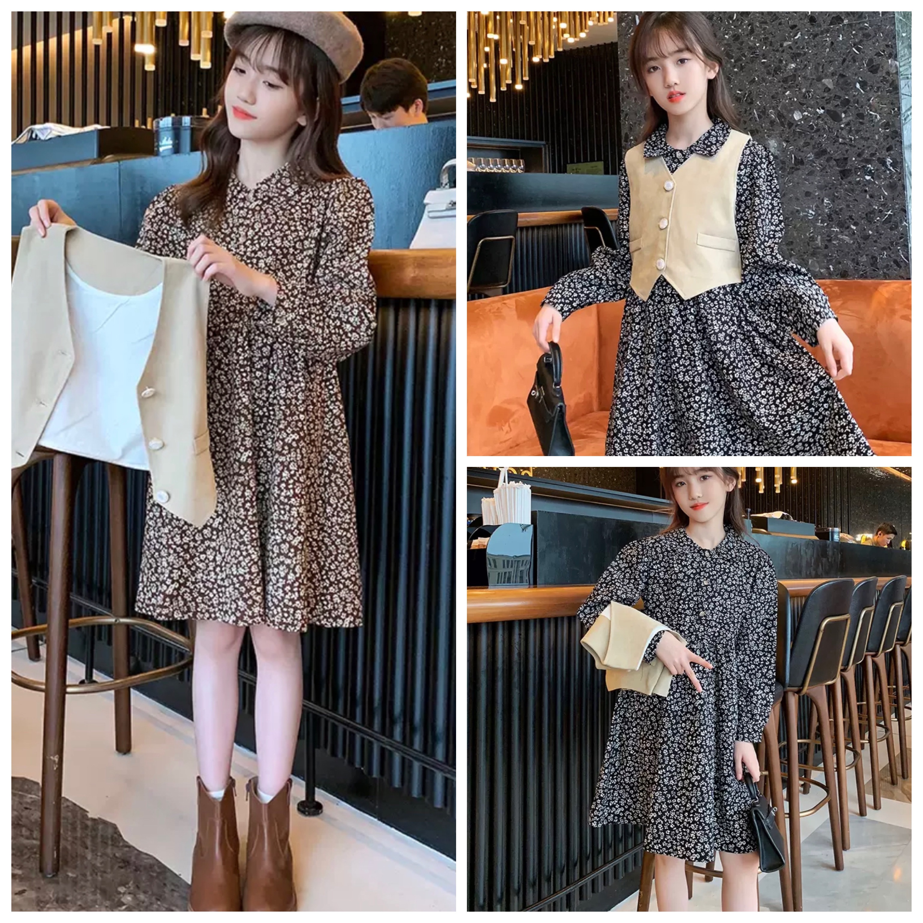 110 170 2カラー セットアイテム ツーピース ワンピース ベスト カジュアル A Dear Child