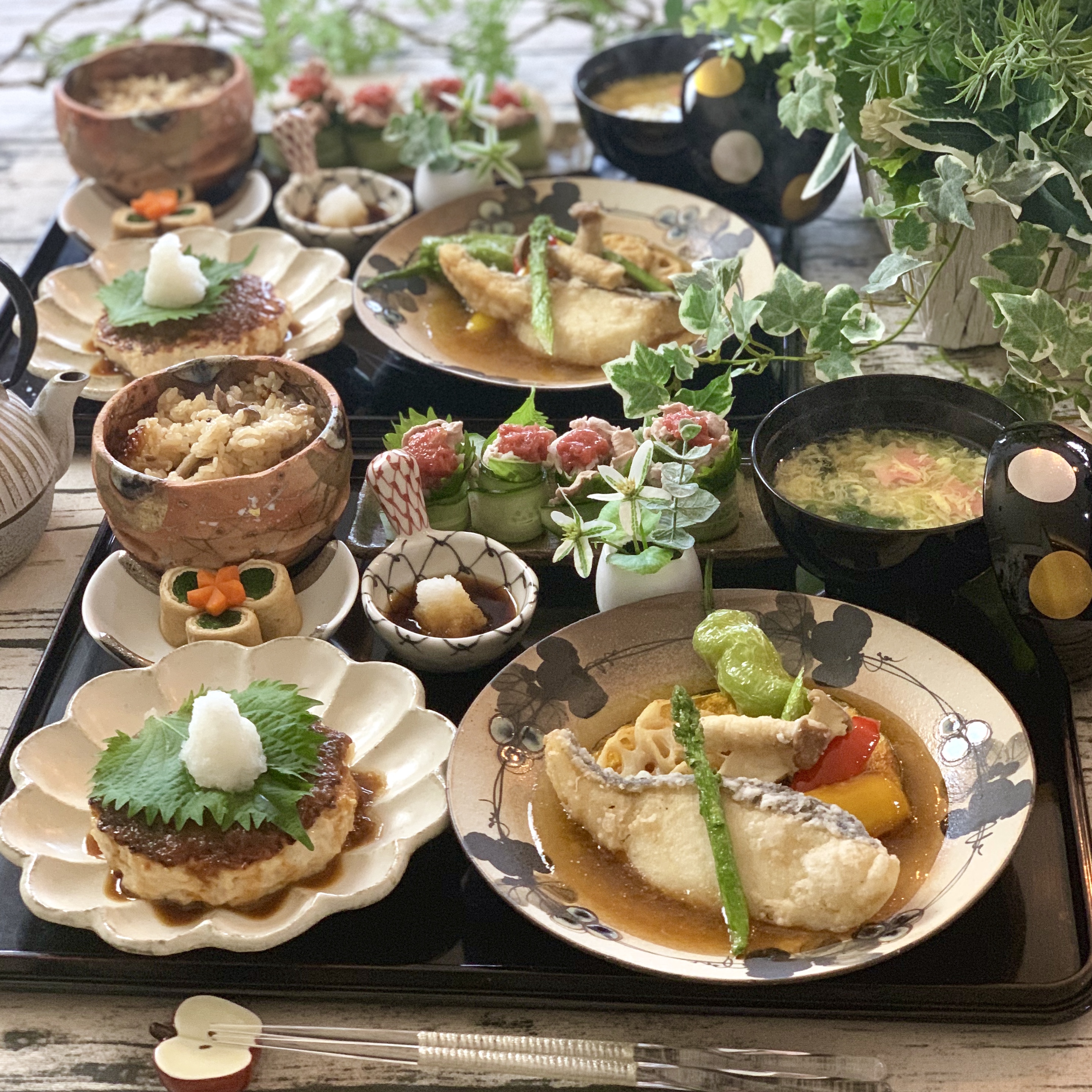 和風ハンバーグと鱈のみぞれあんかけなど献立まとめ買い 料理教室 Ohana Kitchen